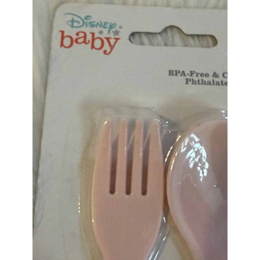 Disney Baby Princess Fork and Spoon Set BPA-Free Pink Toddler Utensils P8221DT